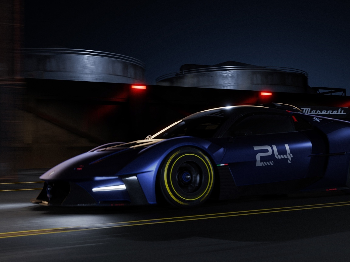 Автомобиль Maserati MCXtrema 2024 на трассе