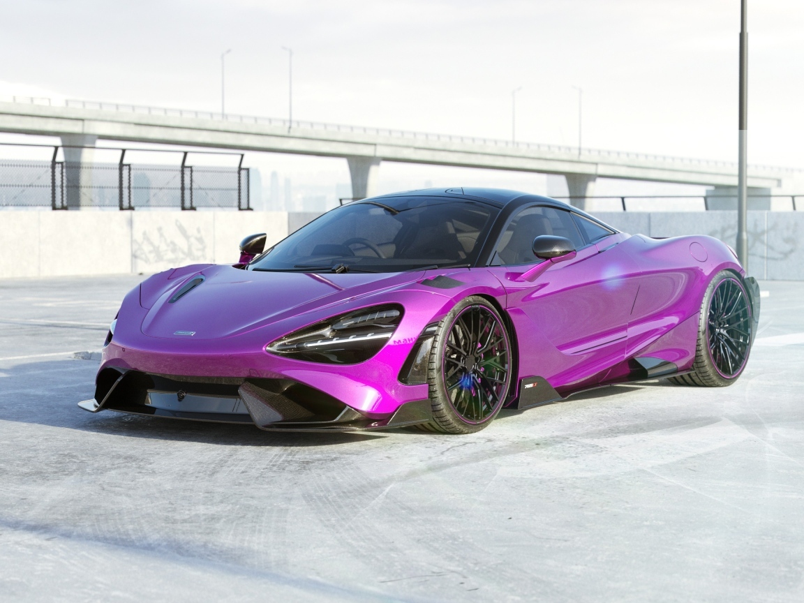 Сиреневый автомобиль McLaren 765LT