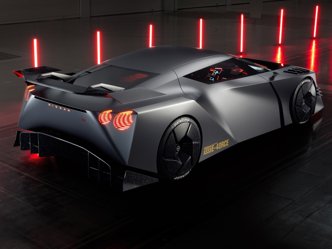 Вид сзади на автомобиль концепт Nissan Hyper Force