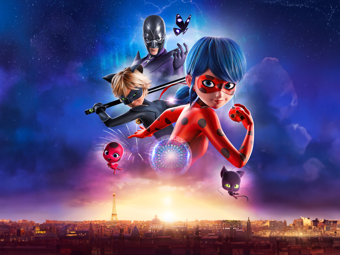 Красивый постер мультфильма Леди Баг и Супер-Кот: Пробуждение силы