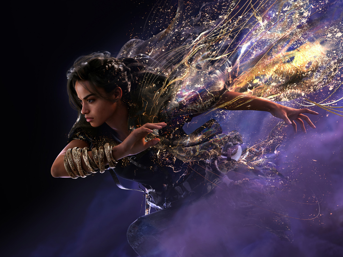 Красивая девушка персонаж компьютерной игры Forspoken