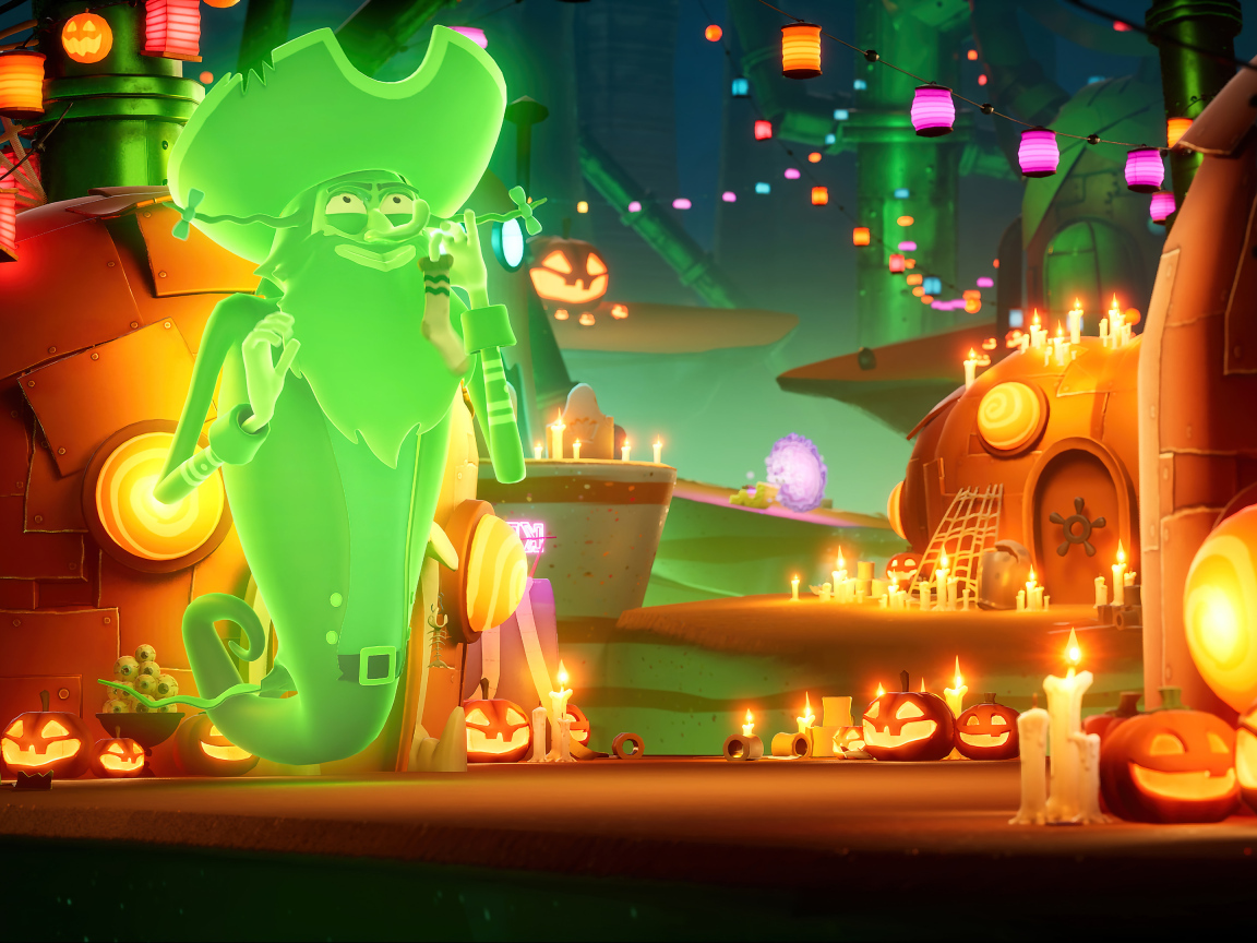 Кадр  компьютерной игры SpongeBob SquarePants: The Cosmic Shake