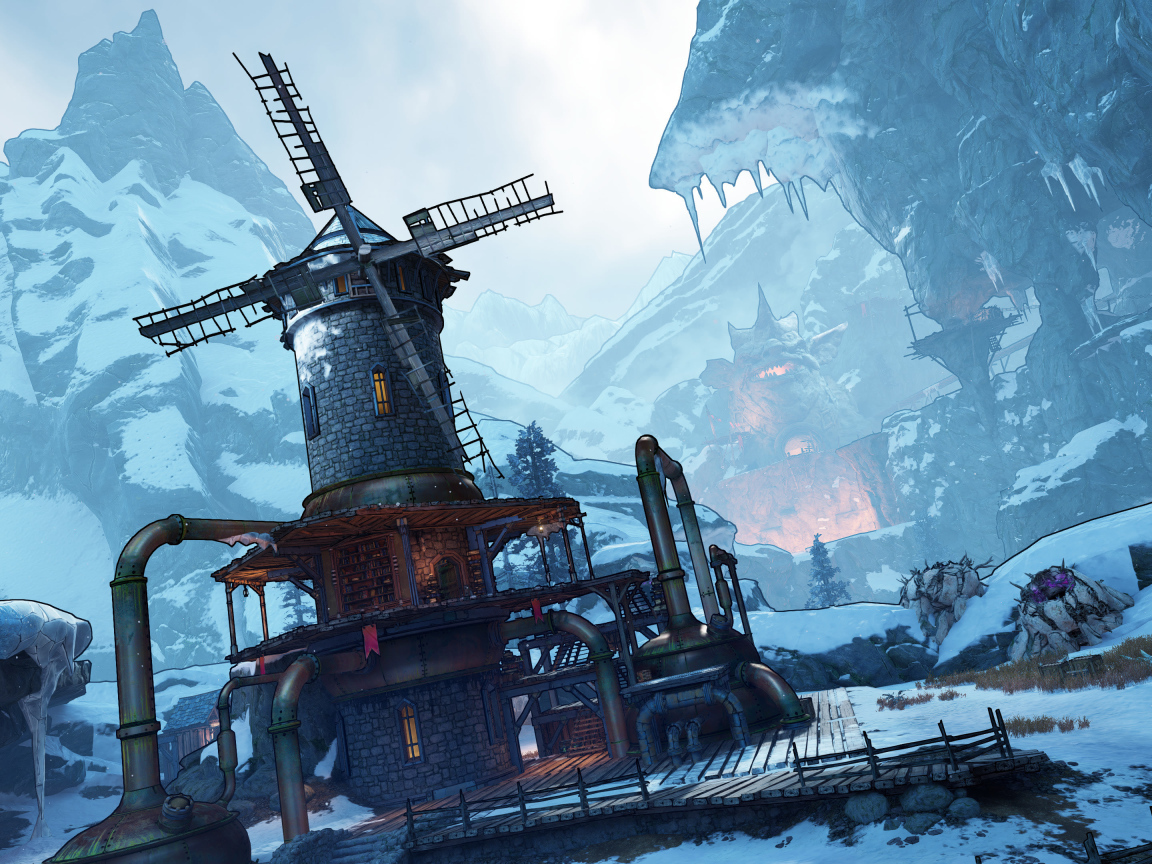 Мельница в компьютерной игре Tiny Tina's Wonderlands