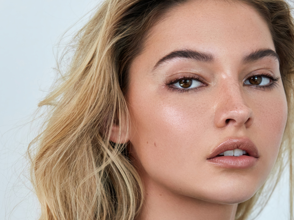 Лицо американской актрисы Мэдлин Клайн