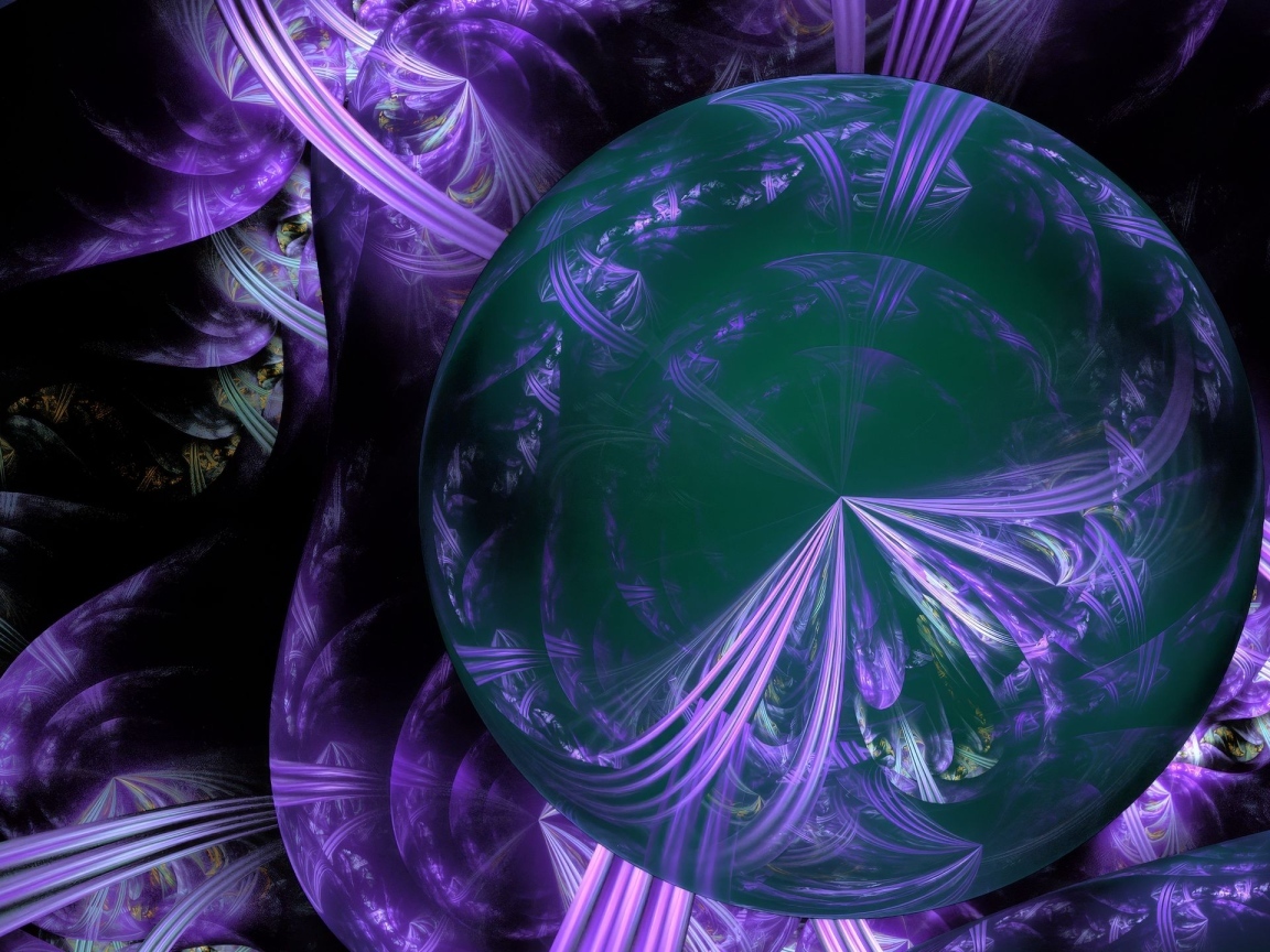 Шар на необычном фиолетовом фоне