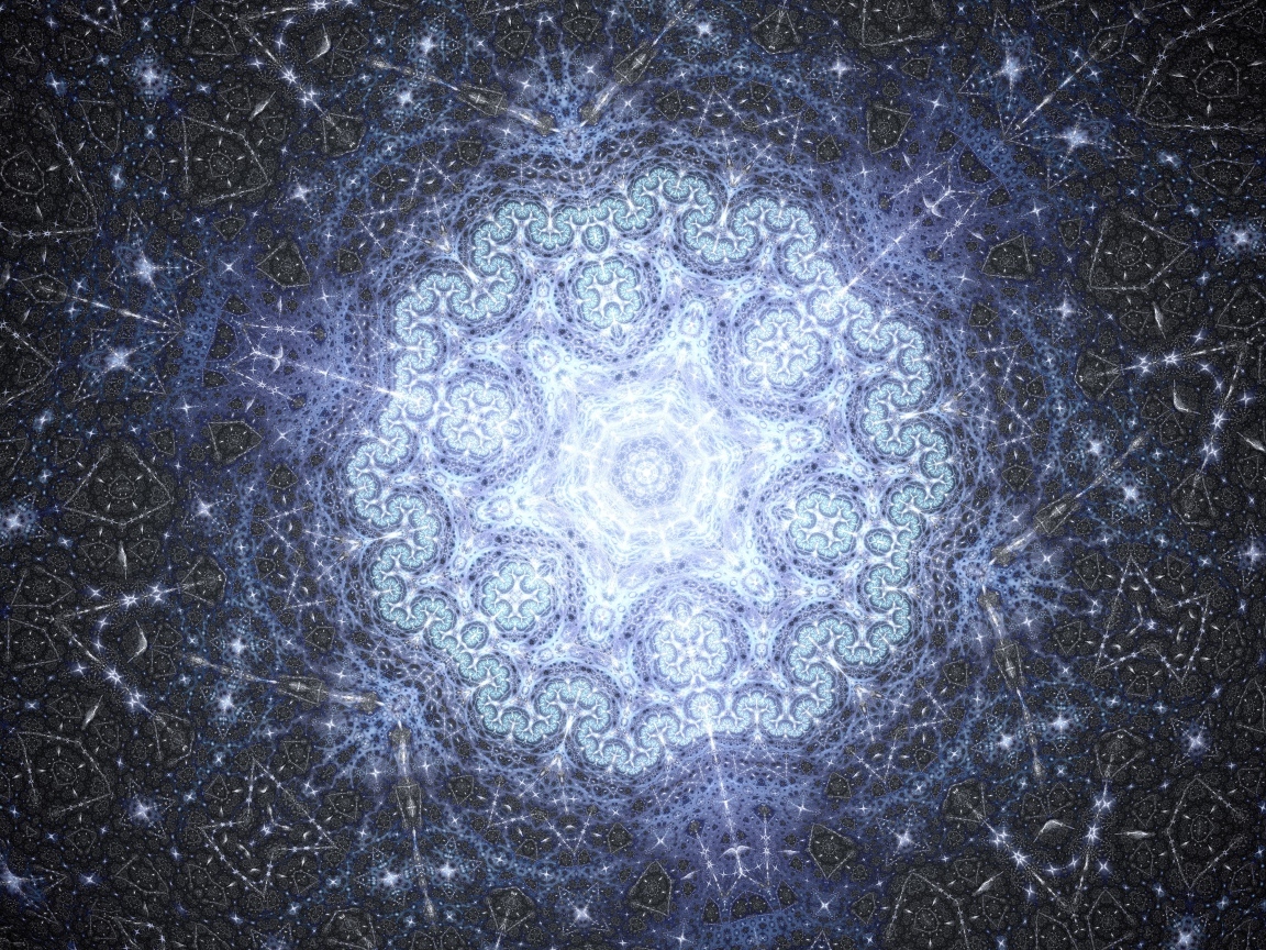 Красивый неоновый фрактальный узор 