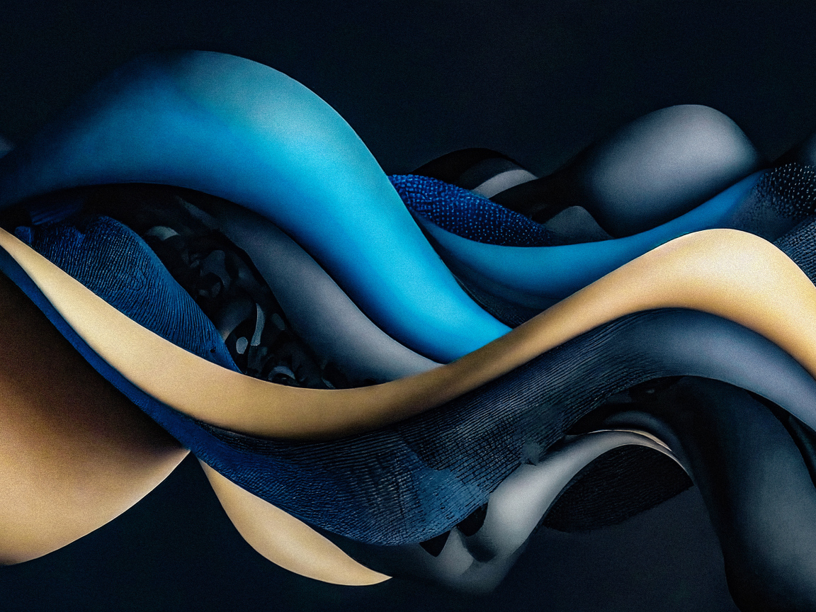 Разноцветные переплетенные абстрактные волны