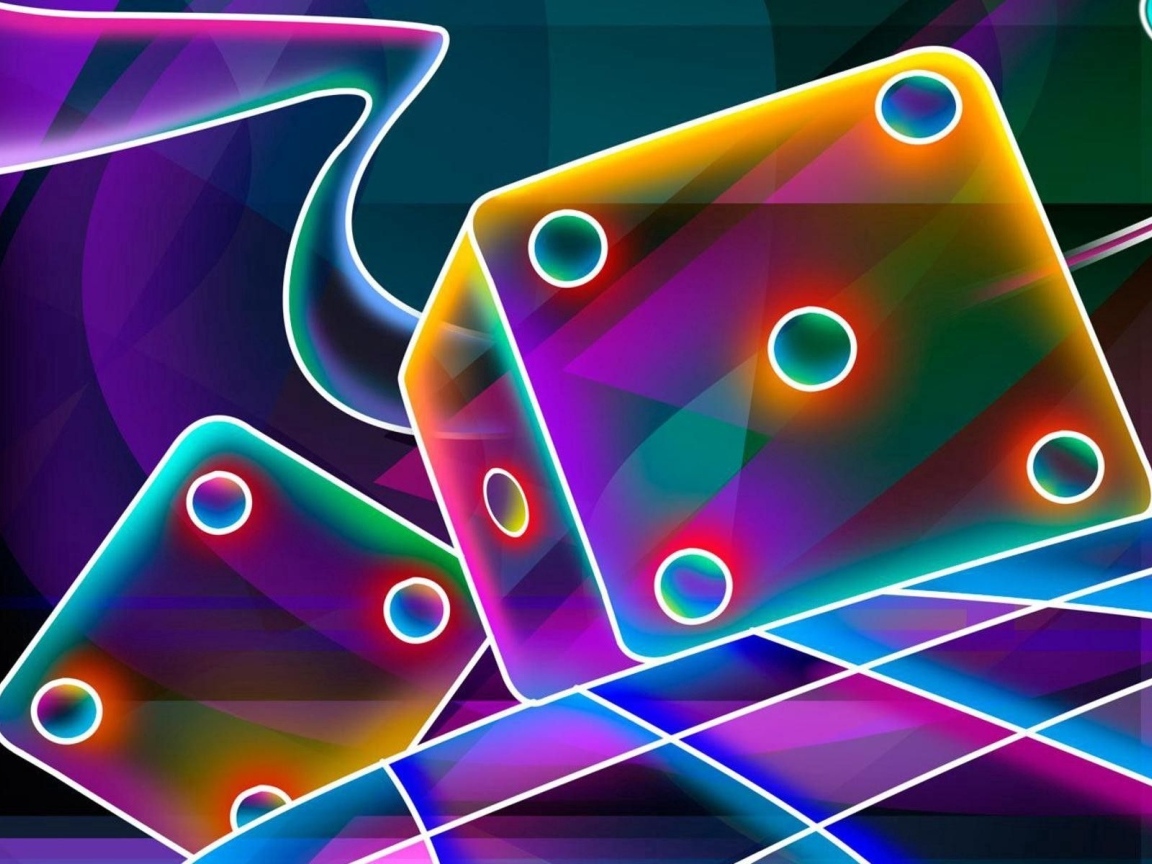 Неоновые 3д кости крупным планом