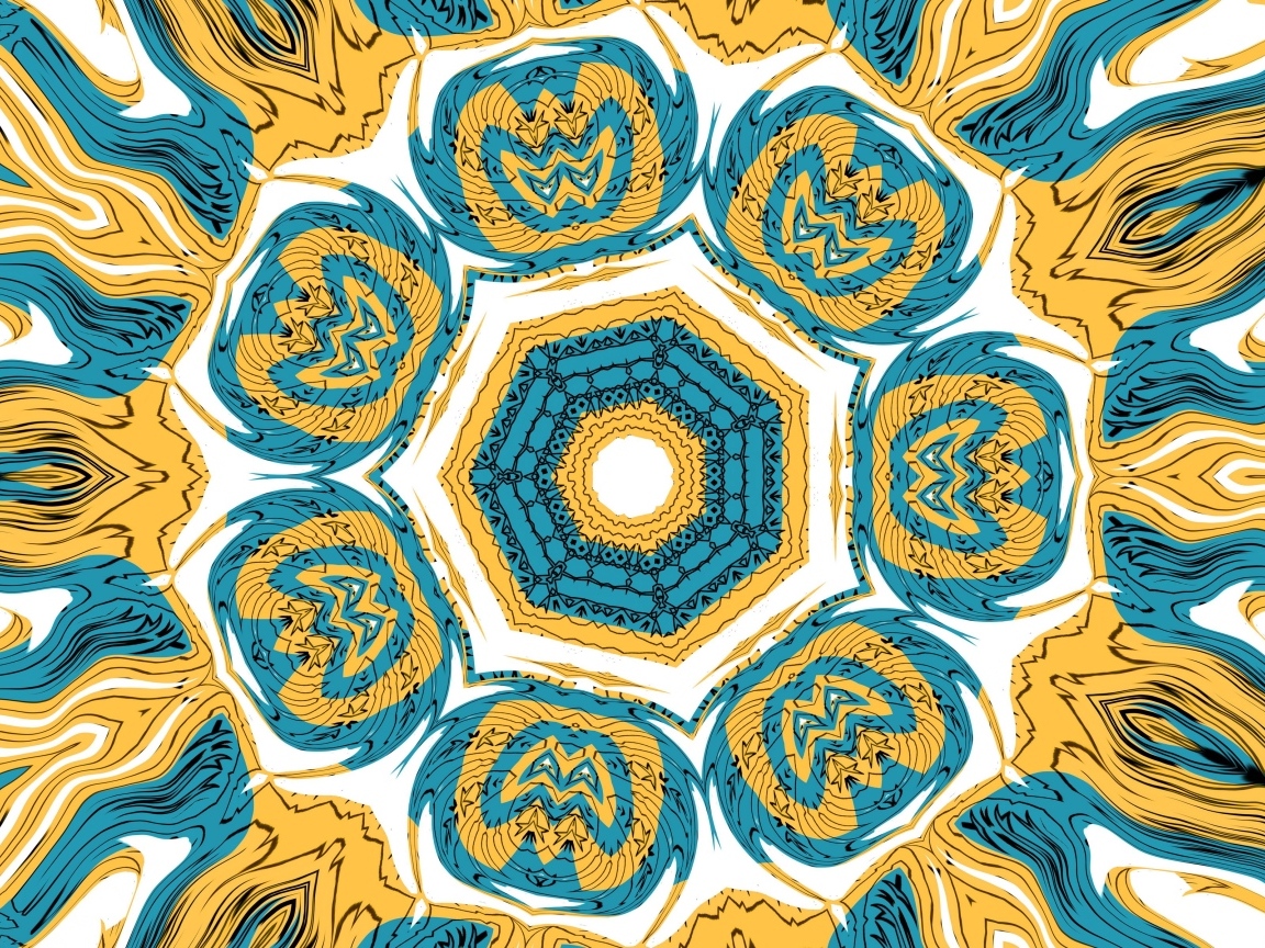 Желто-голубой абстрактный узор 