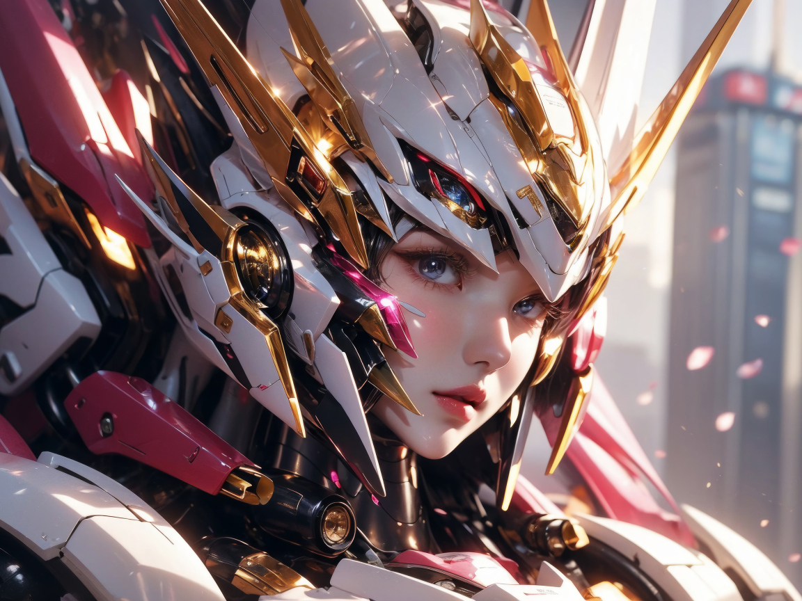 Аниме девушка в костюме робота