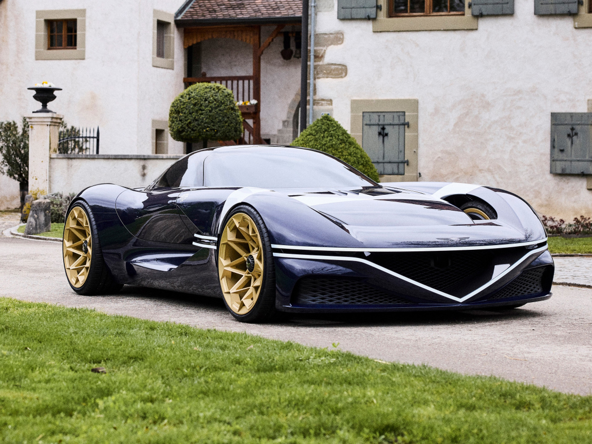 Черный автомобиль Genesis X Gran Berlinetta Tribute 2024  года