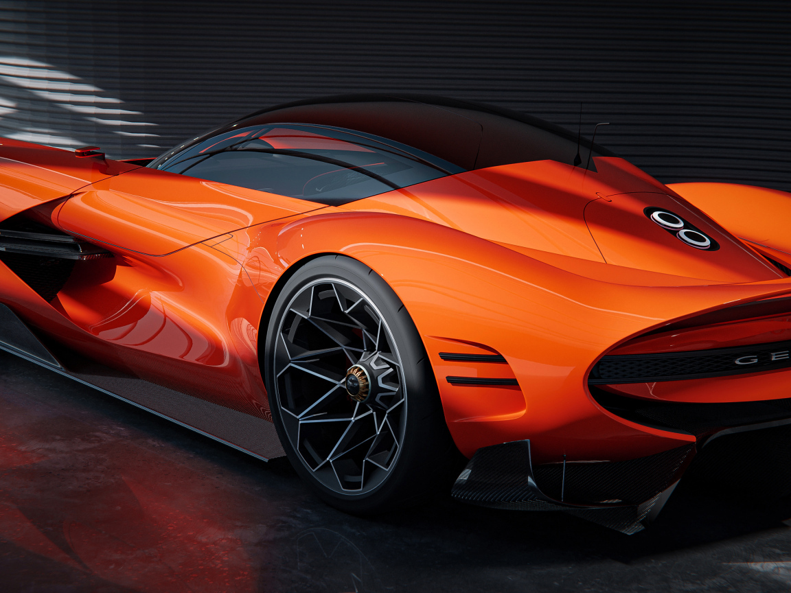 Автомобиль Genesis X Gran Berlinetta вид сзади