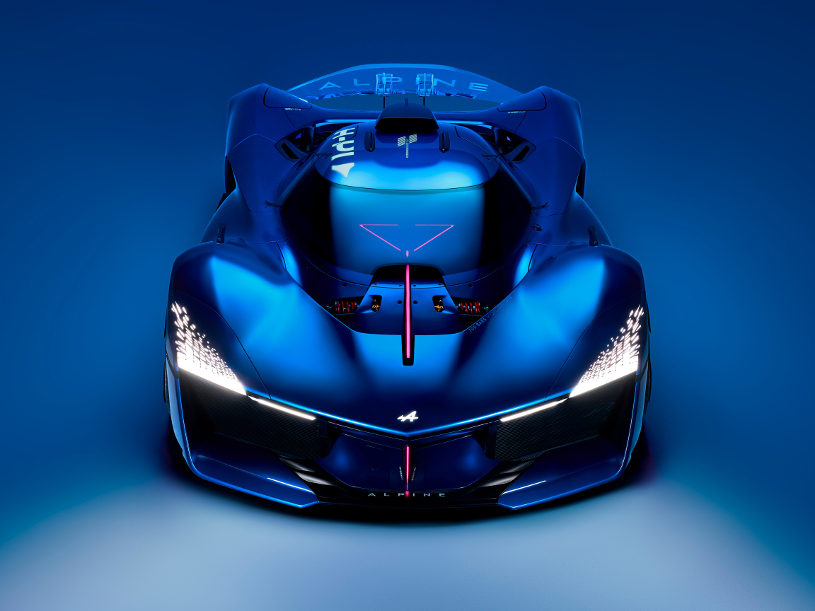 Вид сверху на автомобиль Alpine Alpenglow Hy4 2024 года