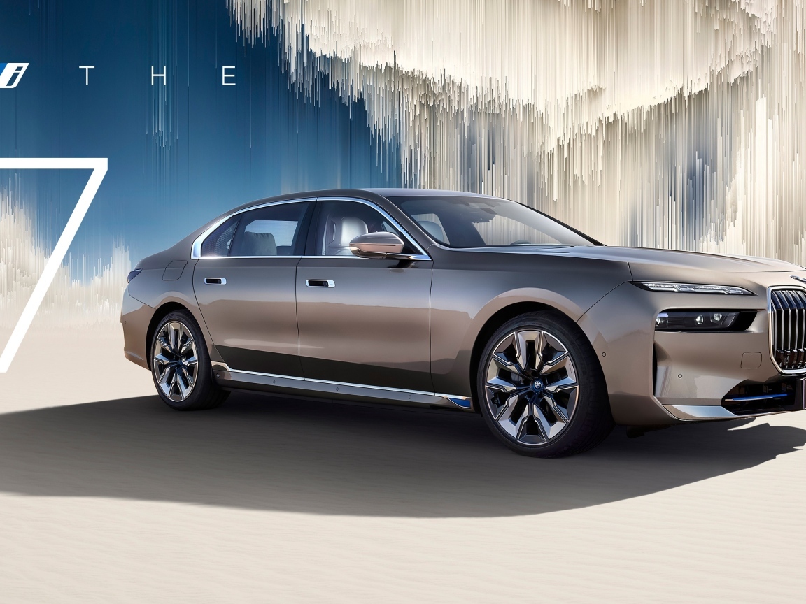 Стильный дорогой электромобиль BMW I7