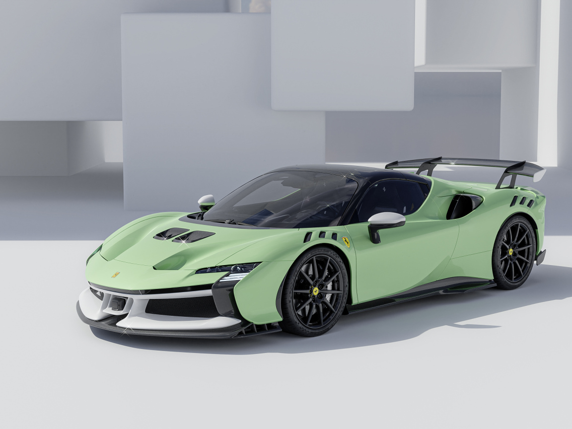 Быстрый автомобиль Ferrari SF90 XX Spider