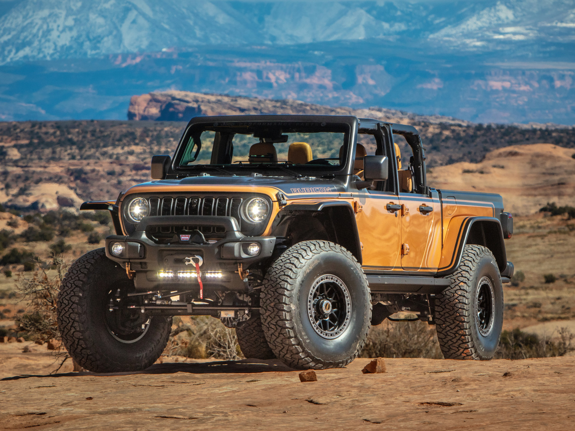Внедорожник Jeep Gladiator Rubicon High Top Concept 2024 года в горах