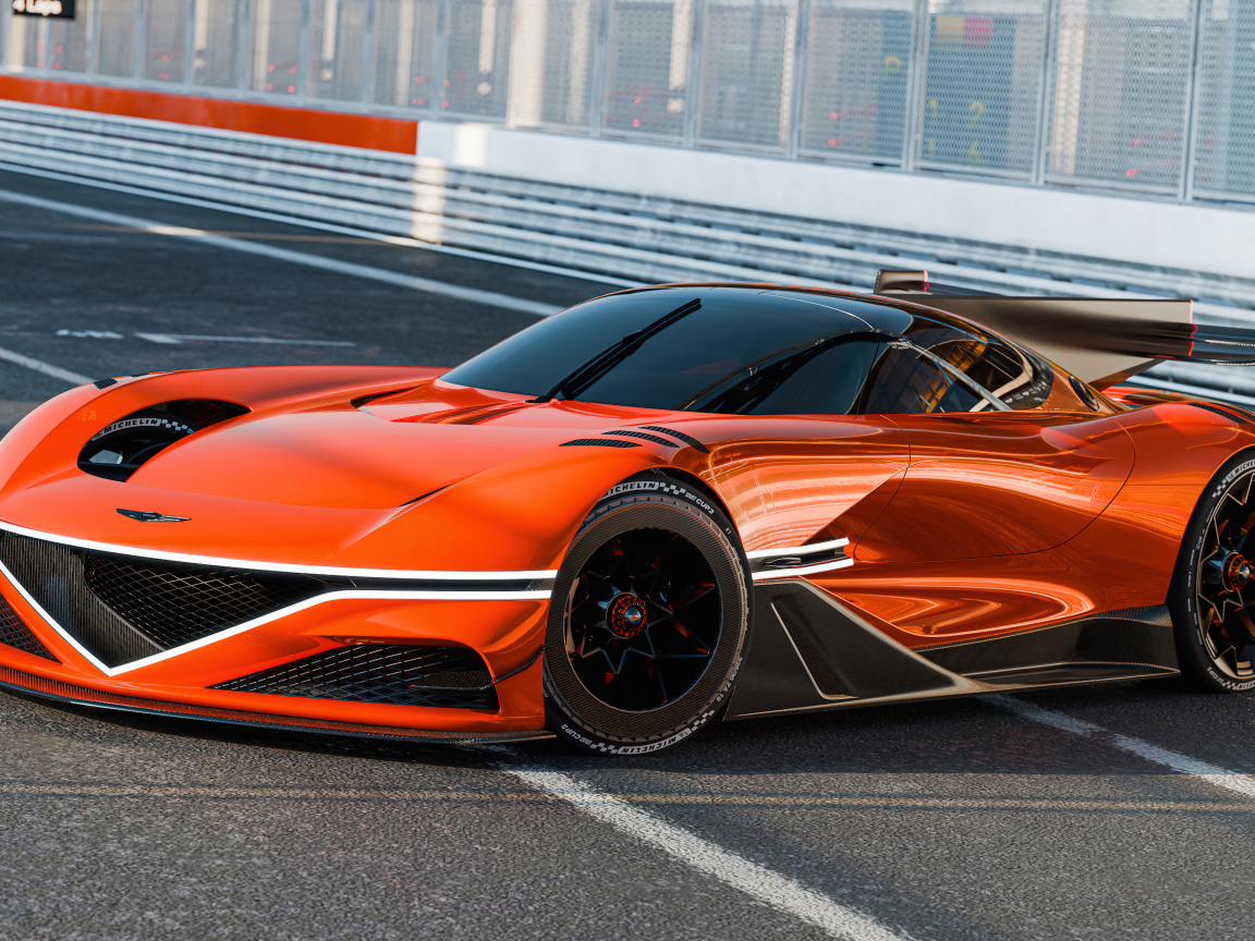 Быстрый автомобиль Genesis X Gran Racer VGT Concept 2024  года