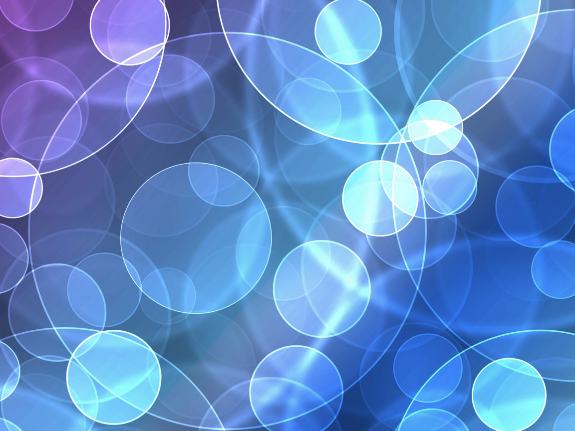 Красивый голубой фон с яркими круглыми бликами