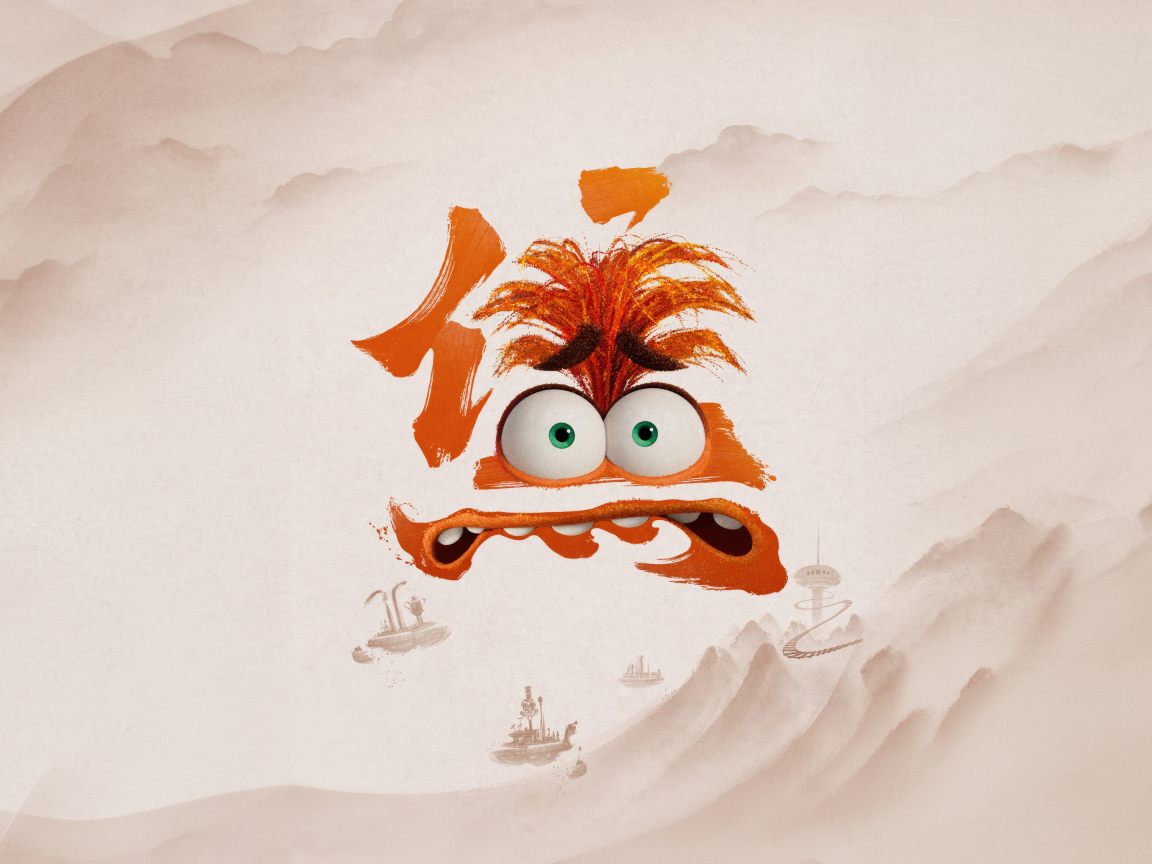 Символ персонажа Тревожность в мультфильме Головоломка 2