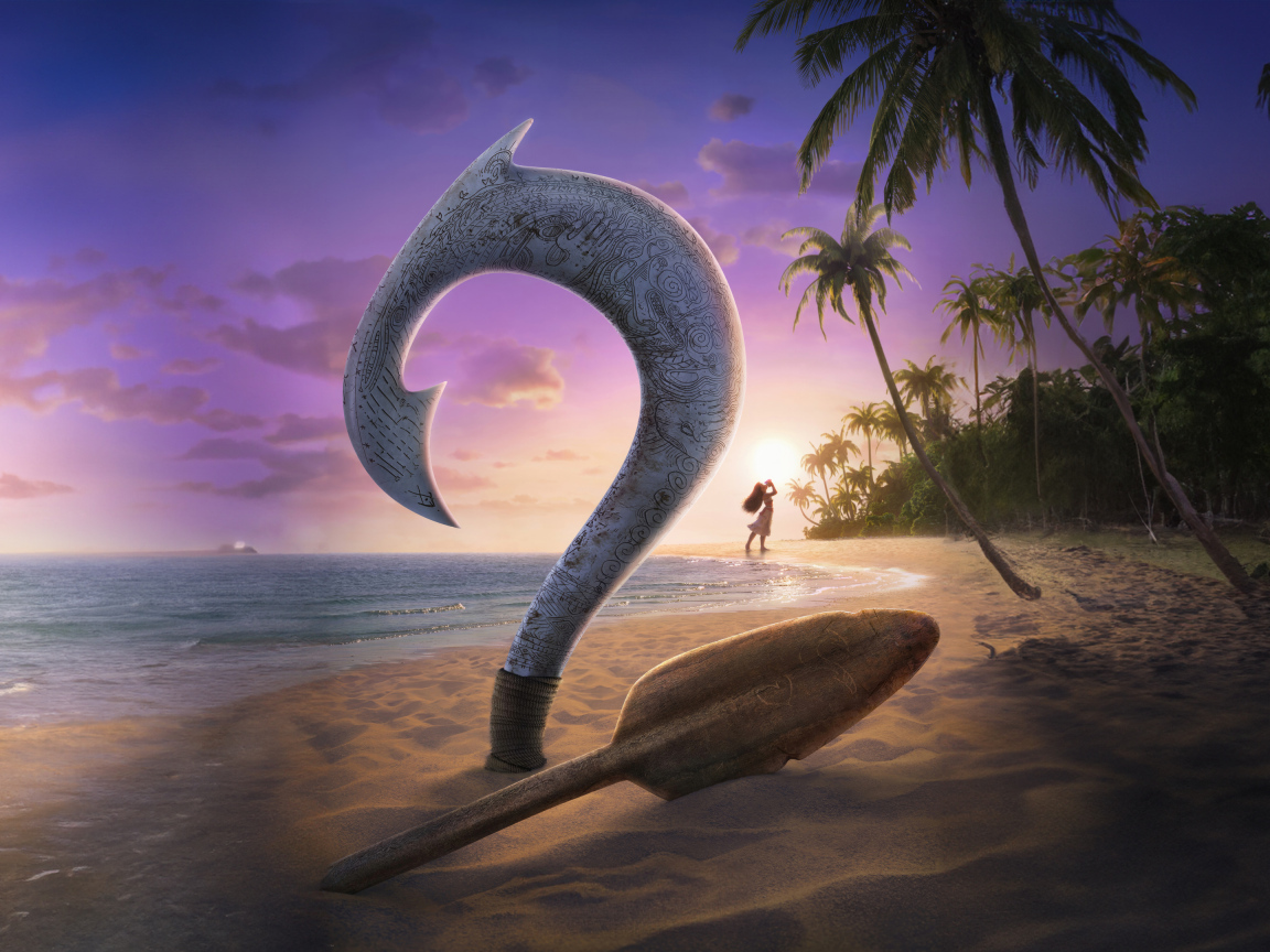 Логотип нового мультфильма Моана 2, 2024