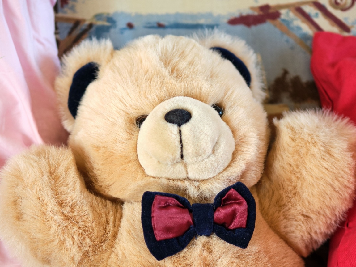 Плюшевый мишка с бабочкой 