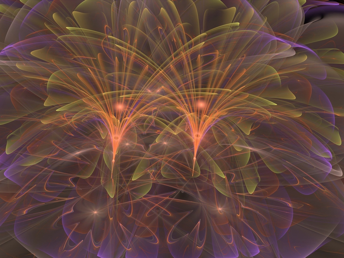 Светящиеся фигуры абстрактных цветов