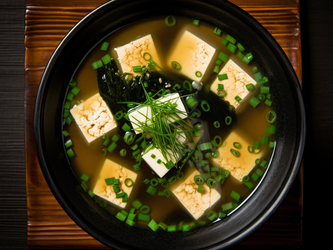 Суп с сыром тофу и морепродуктами