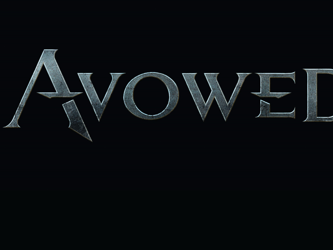 Постер компьютерной игры Avowed на черном фоне