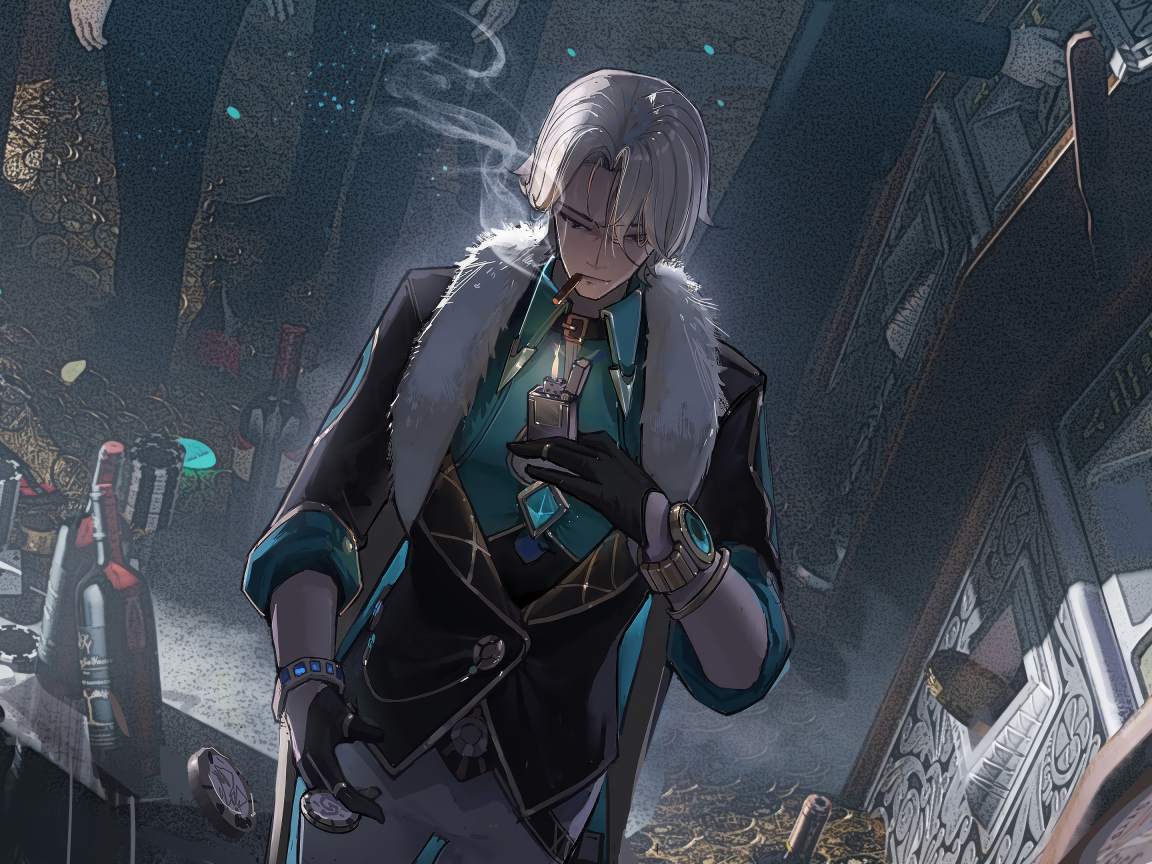 Персонаж компьютерной игры Aventurine - Honkai: Star Rail