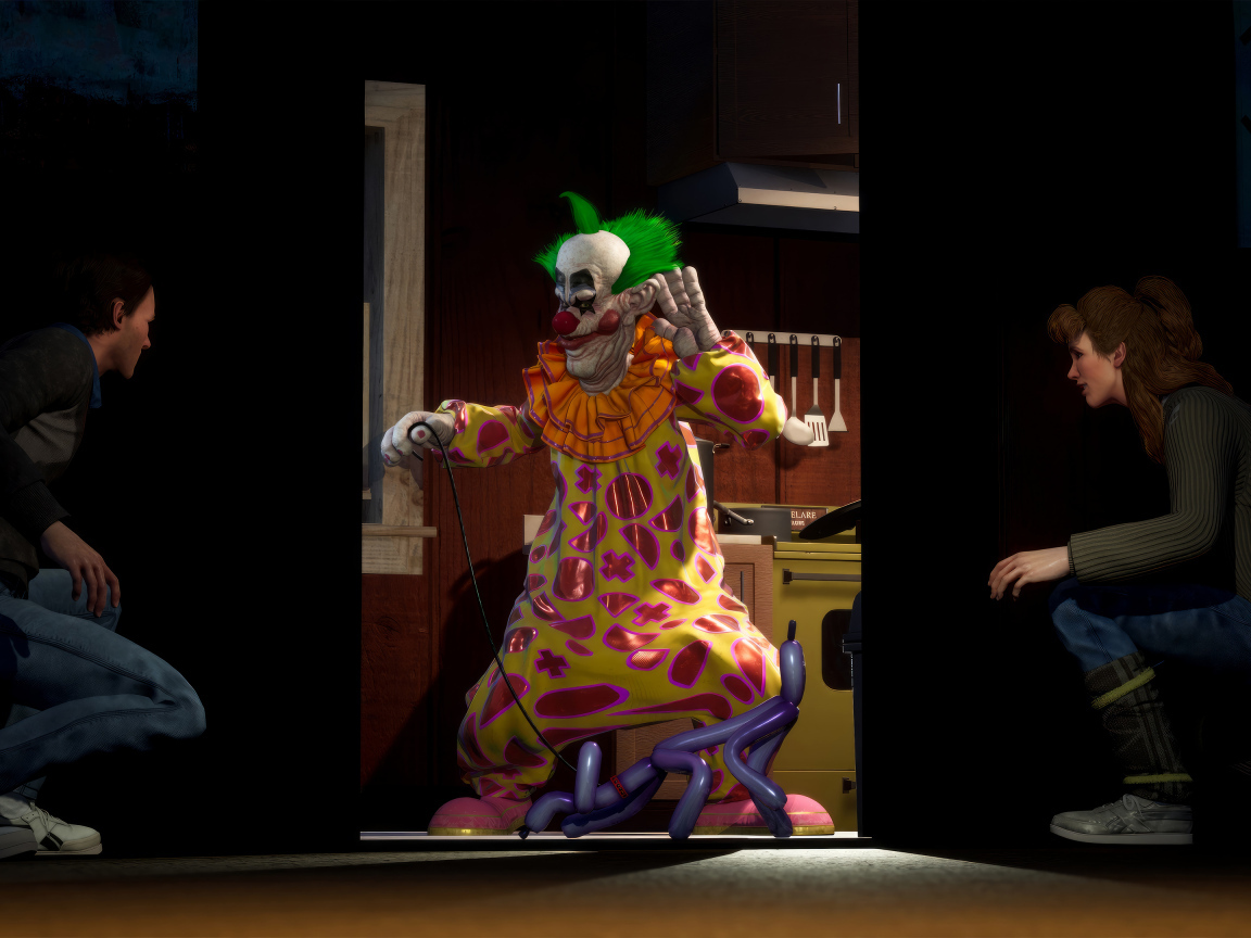 Клоун из видео игры Killer Klowns from Outer Space: The Game, 2024