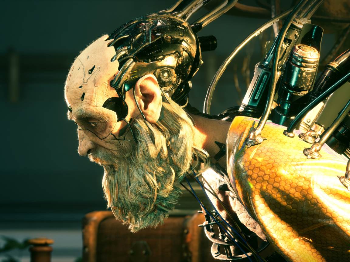 Мужчина робот из компьютерной игры Stellar Blade, 2024