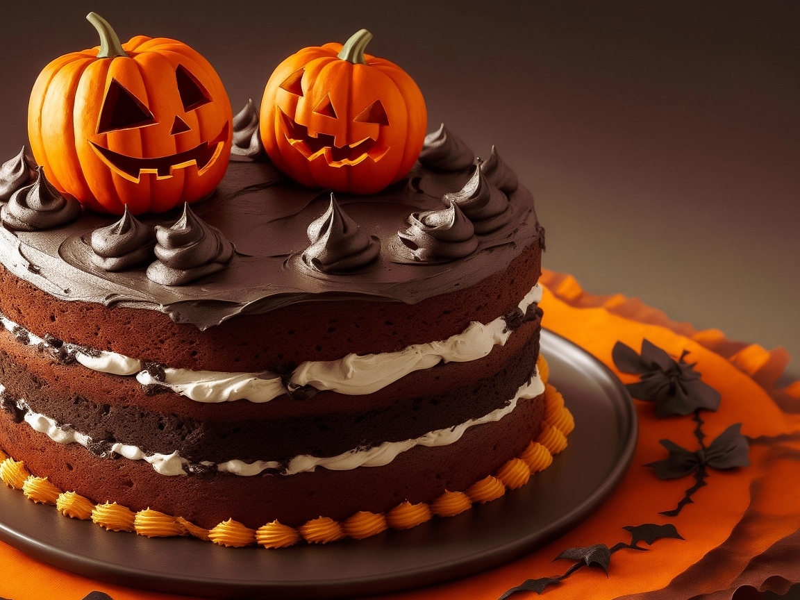 Шоколадный торт на Хэллоуин