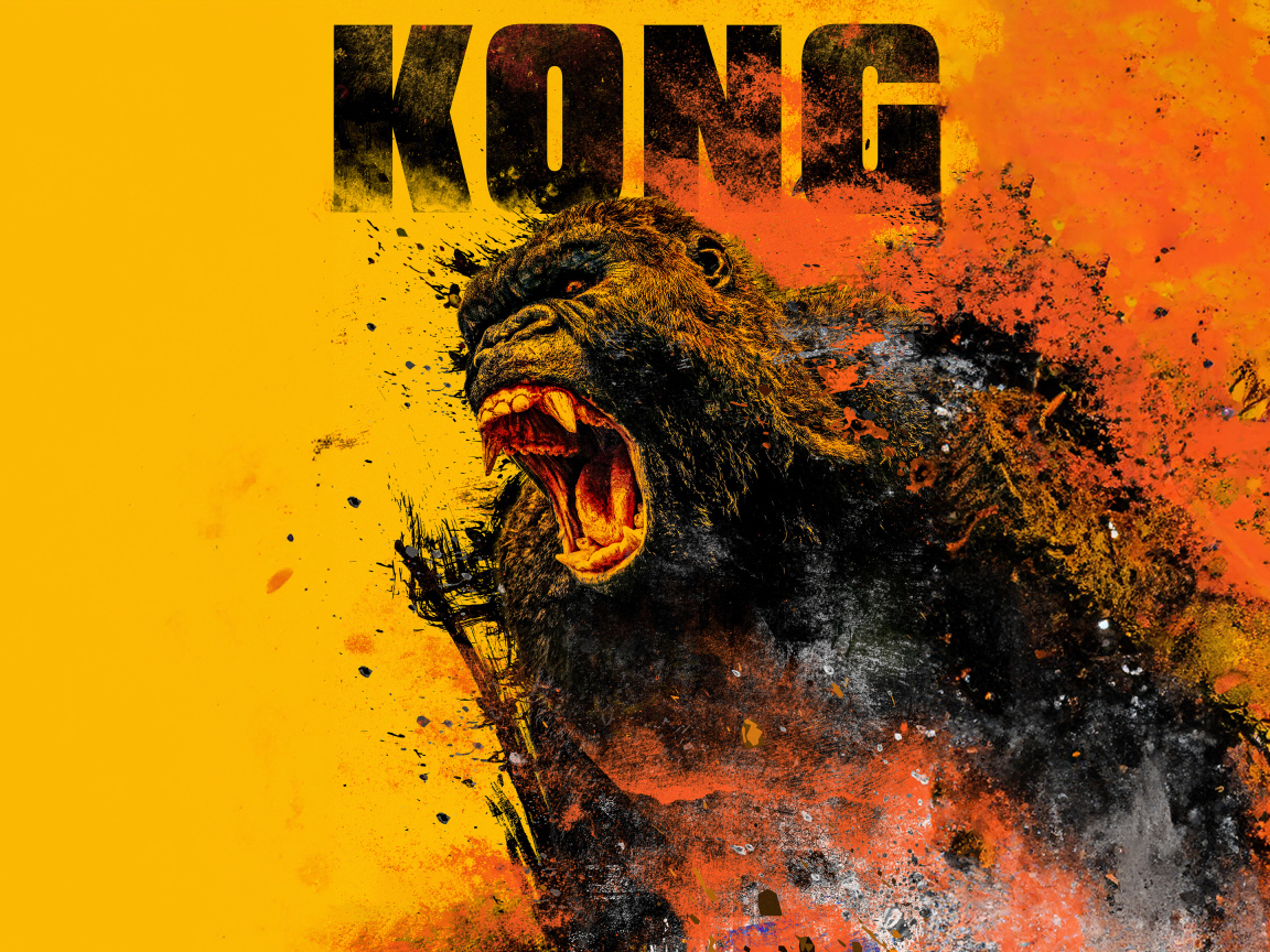 Яркий постер фильма Годзилла и Конг: Новая империя, 2024