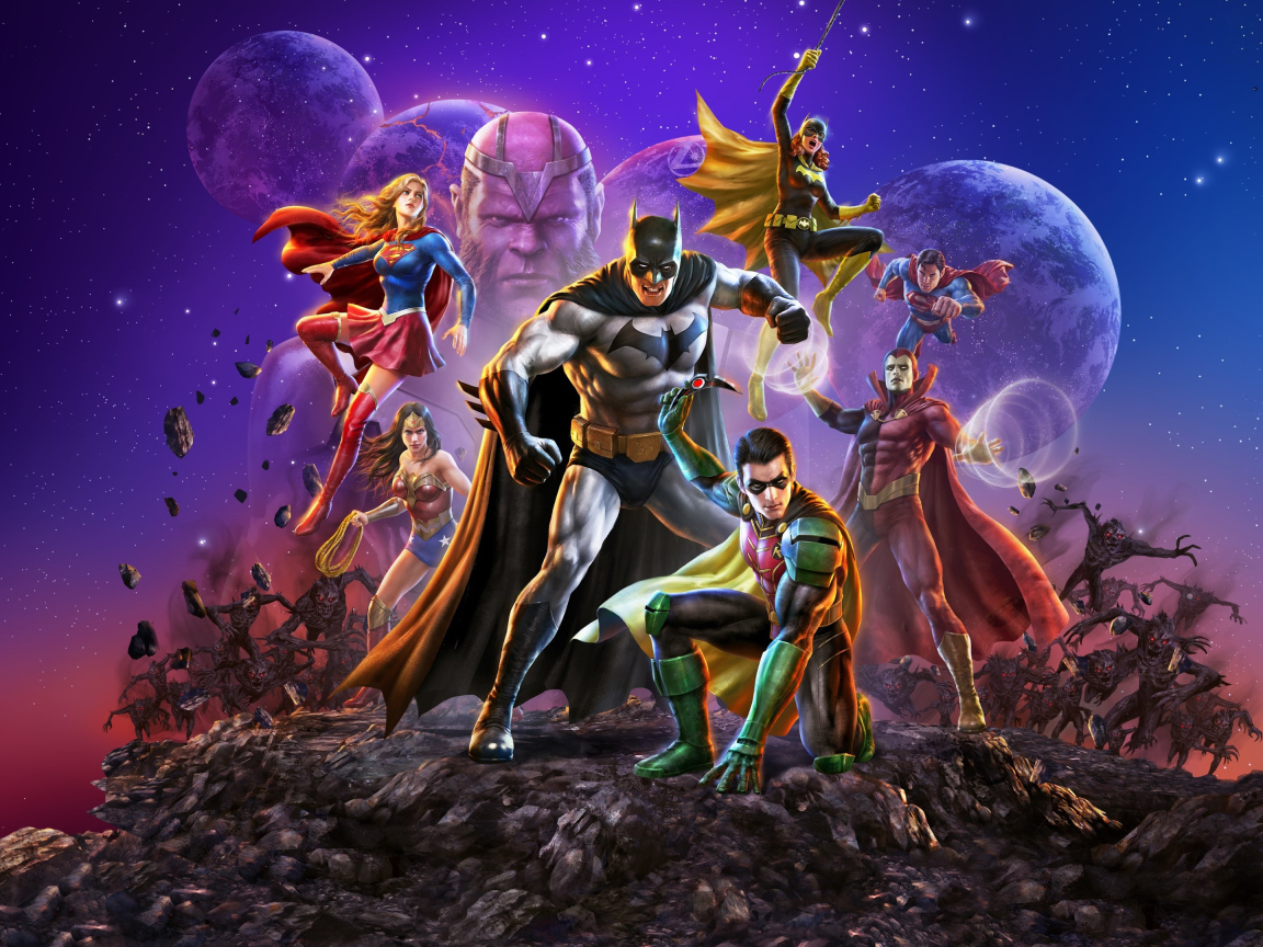 Постер супергеройского фильма Лига справедливости: Кризис на бесконечных землях - Часть вторая