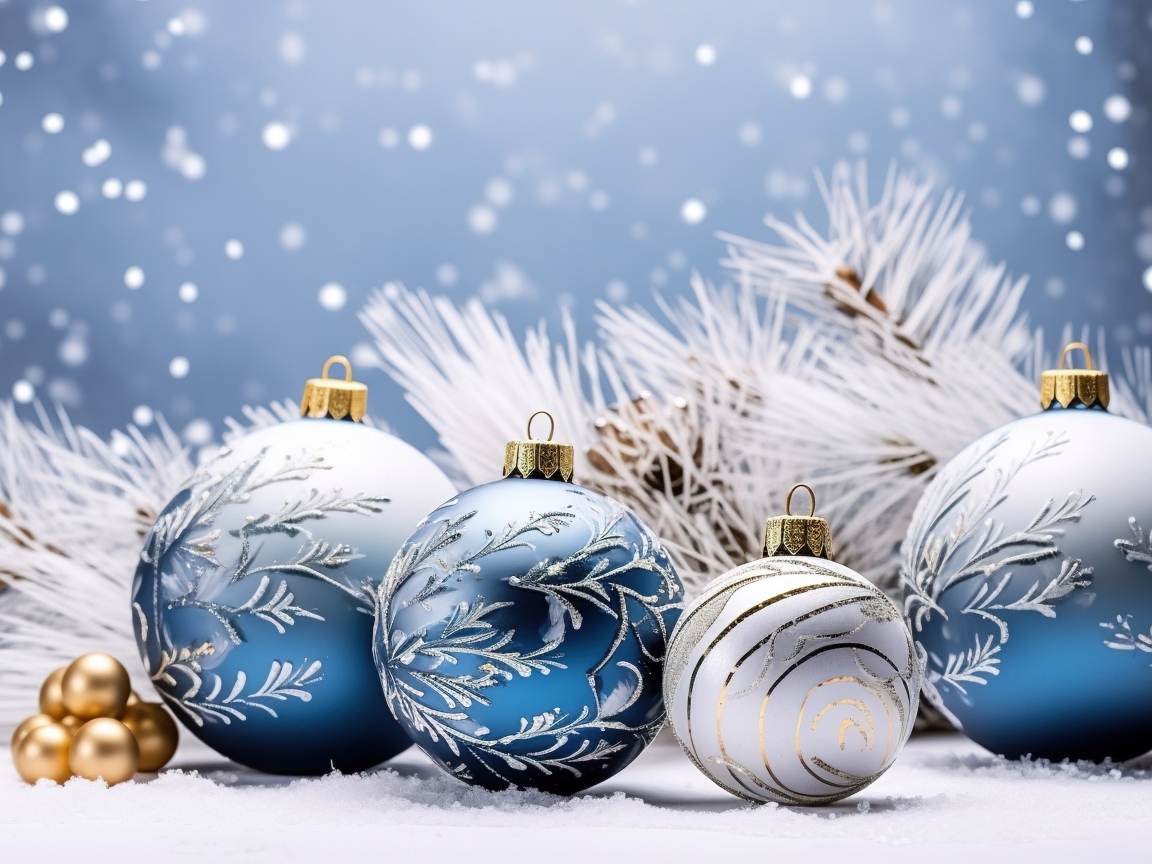 Большие красивые елочные игрушки шары