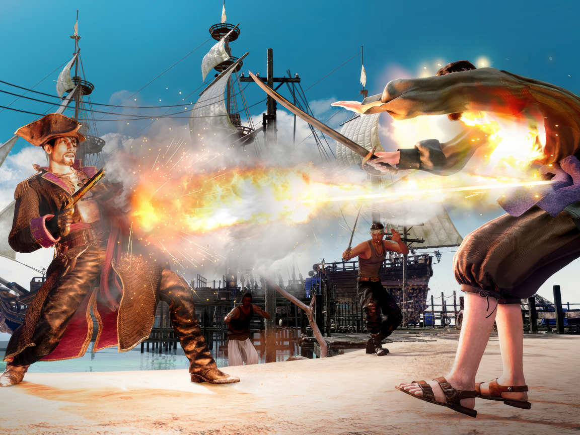 Кадр  компьютерной игры Like a Dragon: Pirate Yakuza in Hawaii