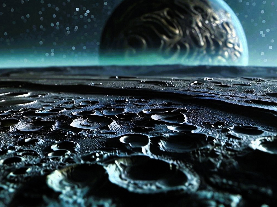 Кратеры на поверхности планеты