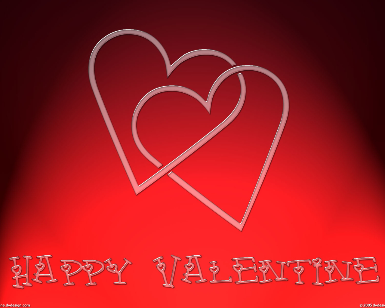 Два красных сердца