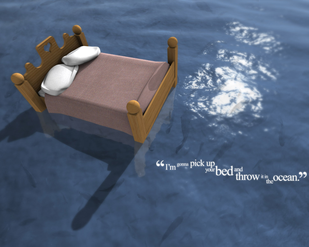 Кровать в океане