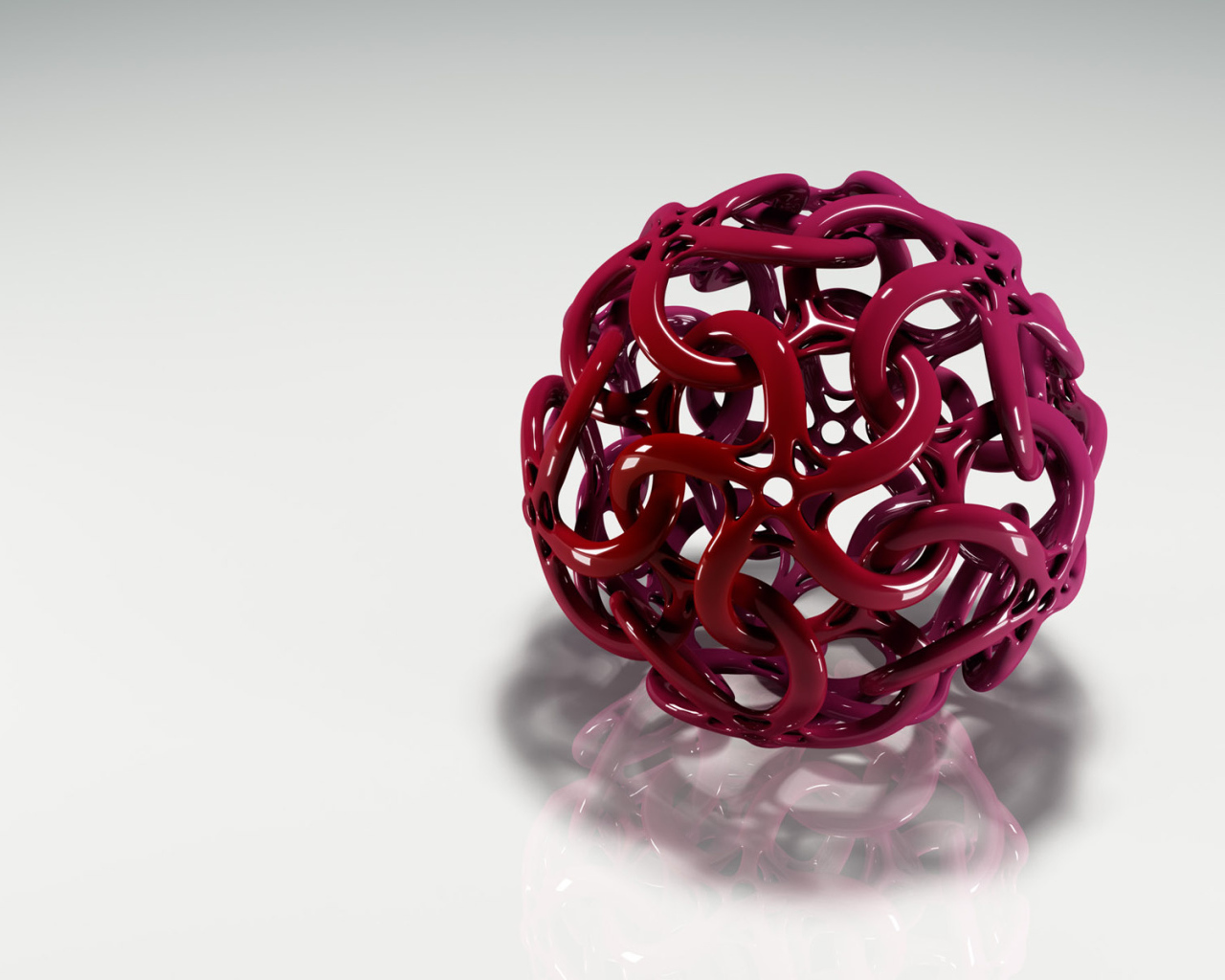 Красный 3 мерный шар