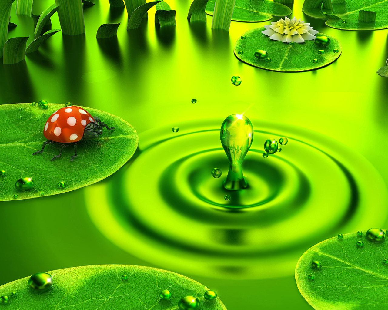 Зелень внизу