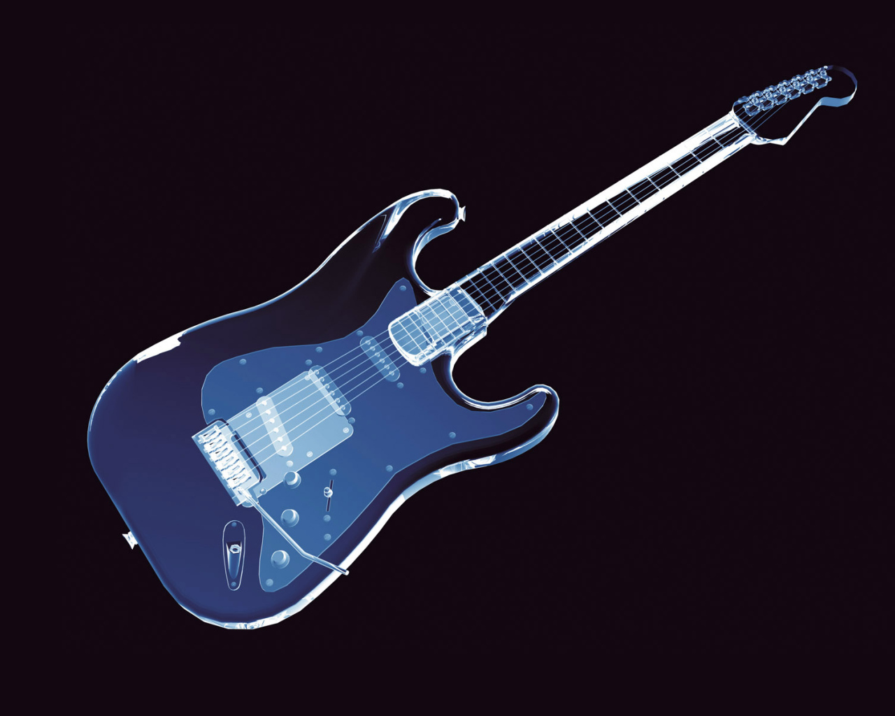 Гитара в неоне