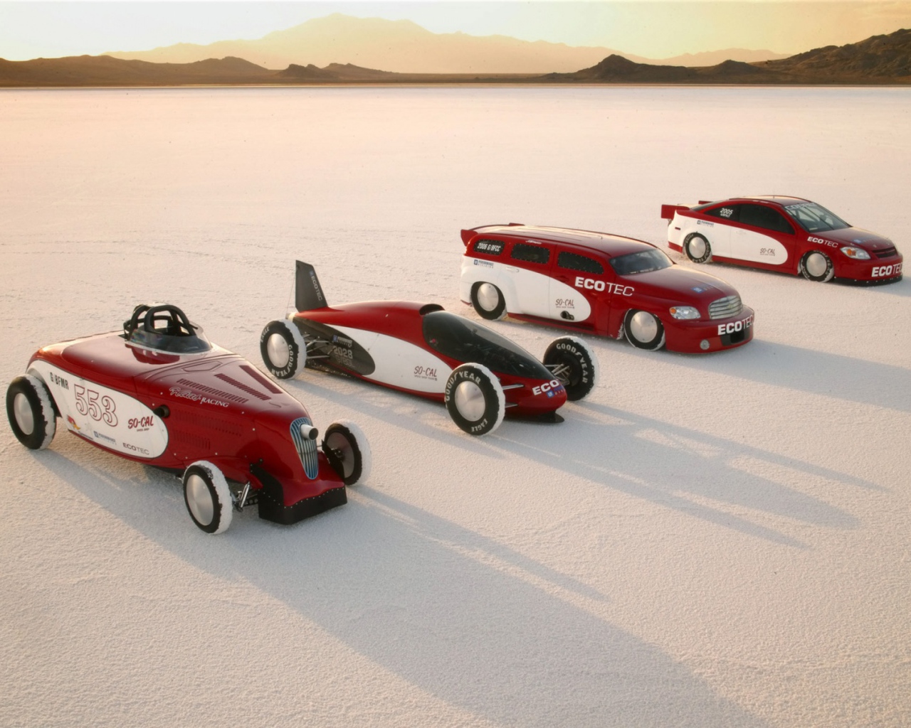 Chevrolet на солевом озере