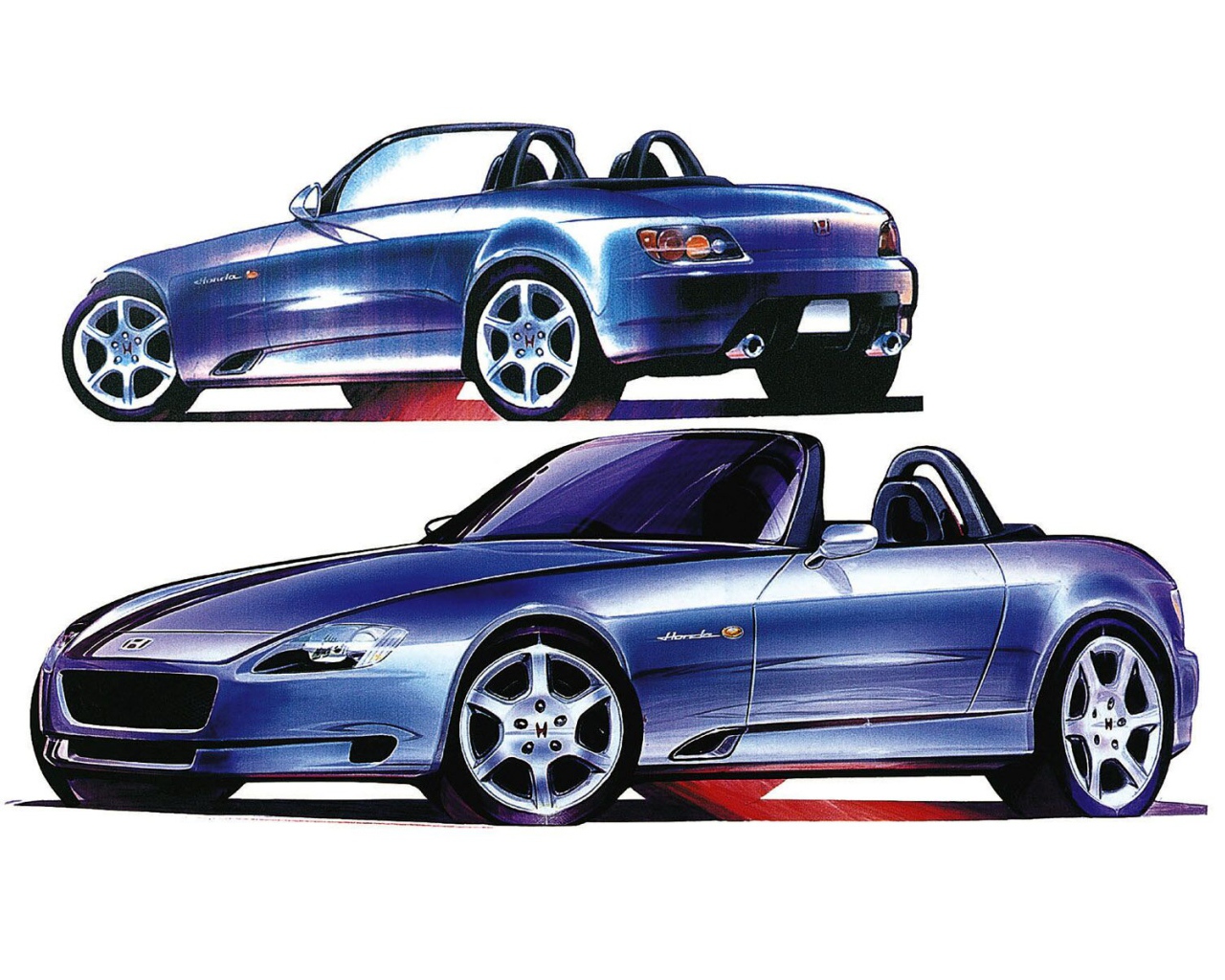 Рисунок автомобиля Honda S2000