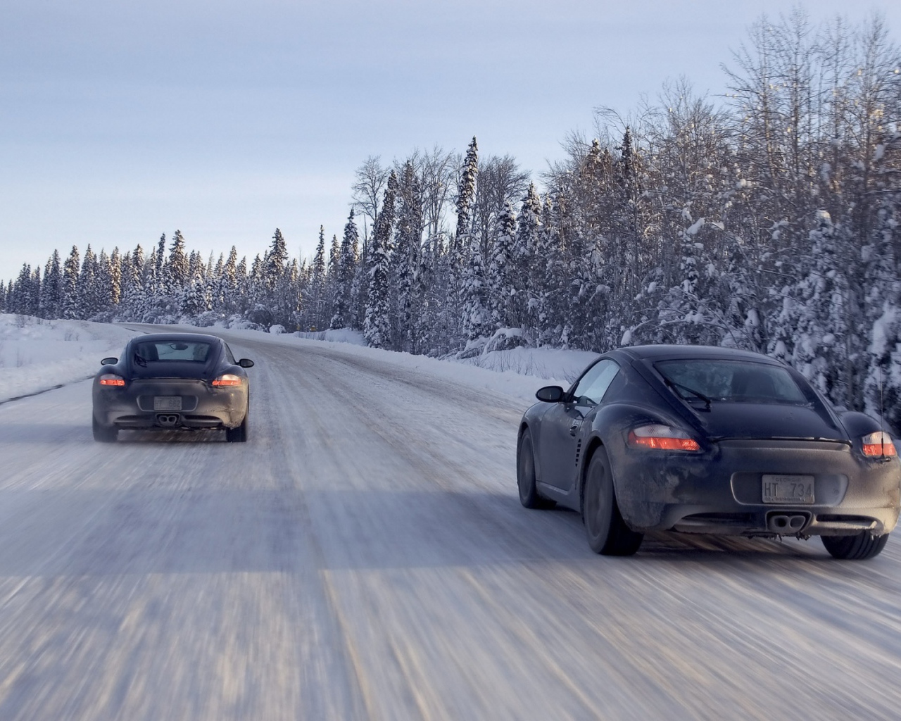 Porsche Cayman сноу райд