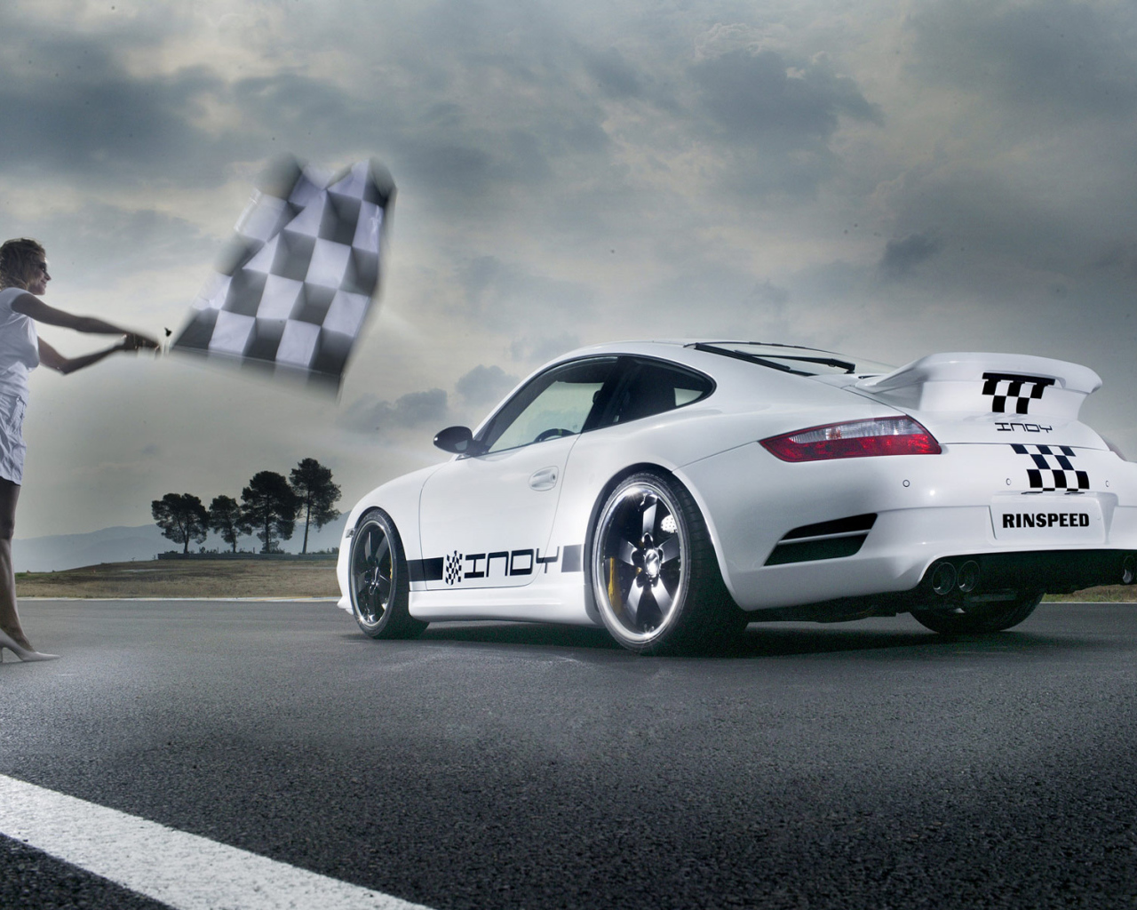 Porsche  выход на финиш