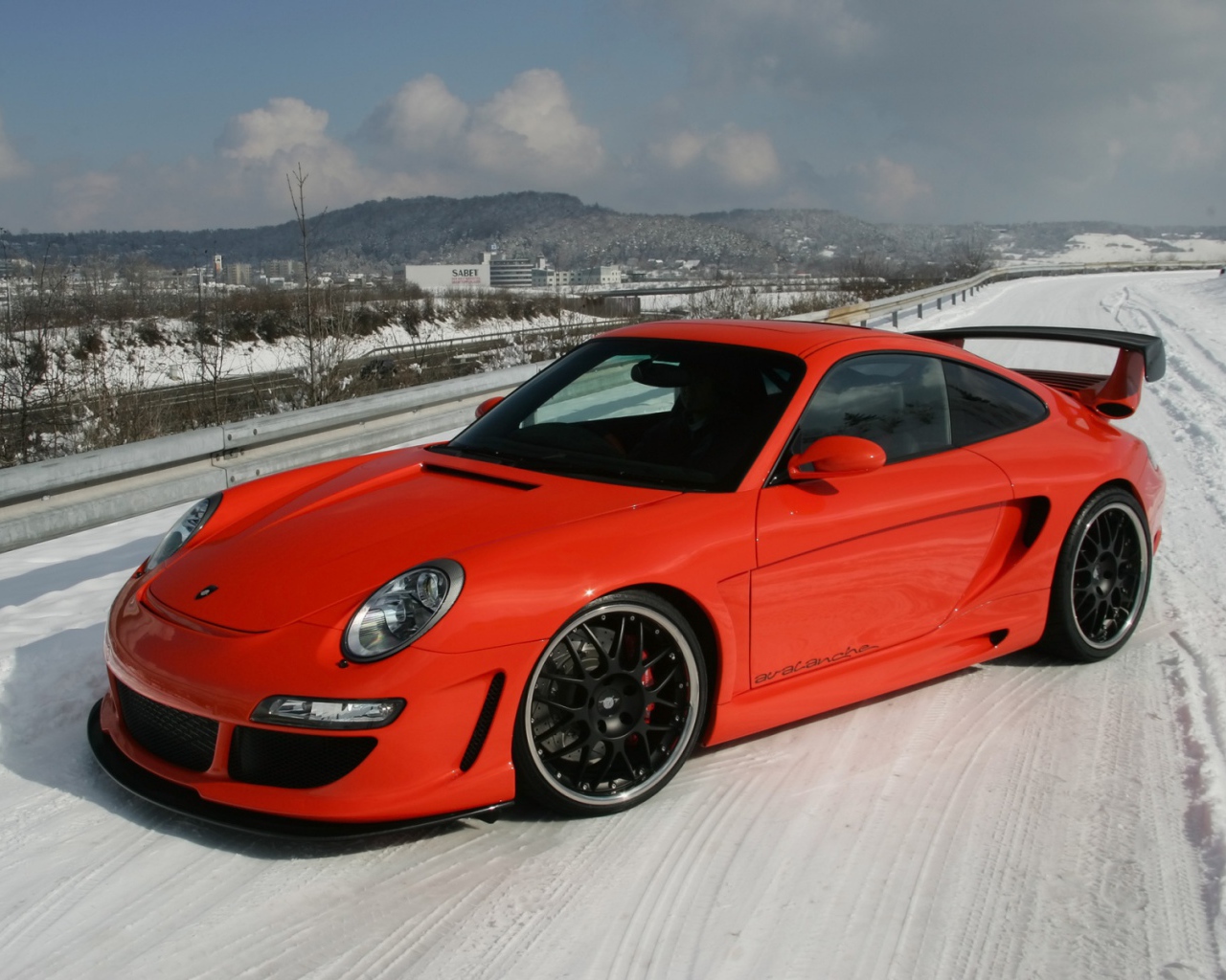 Porsche Дрифт на снегу