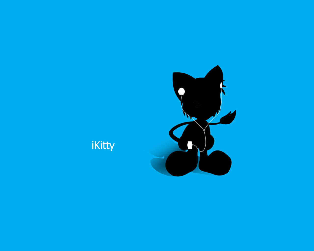 Котенок с mp3 плеером iPod