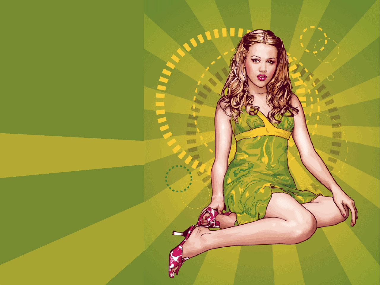 Девченка в зеленом