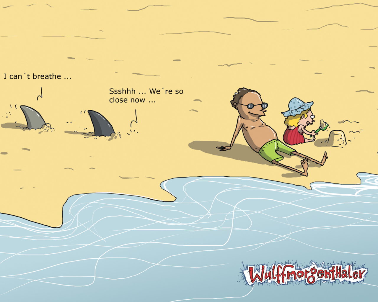 Акулы на песке